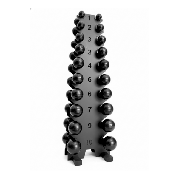 Kit 1 a 10 kg Halter Bola Pintado Emborrachado